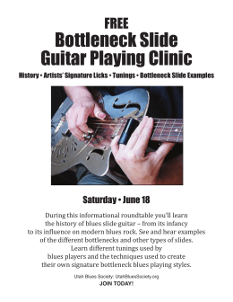 Bottleneck Slide Guitar Playing Clinic