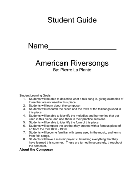 American River Songs Student Guide