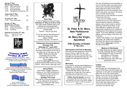 6th May 2012 pew sheet - St Peter and St Mary Fishbourne