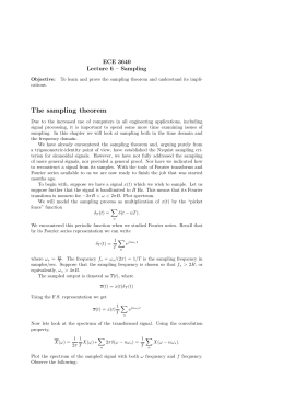 The sampling theorem