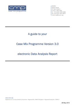 A guide to your Case Mix Programme Version 3.0