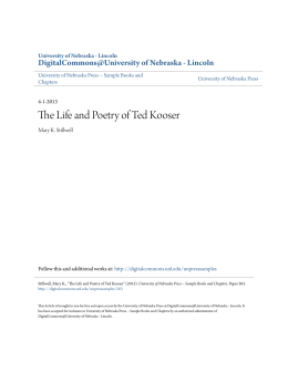 The Life and Poetry of Ted Kooser - DigitalCommons@University of