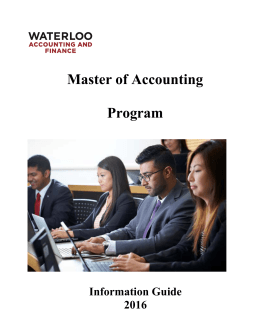 Master of Accounting Program