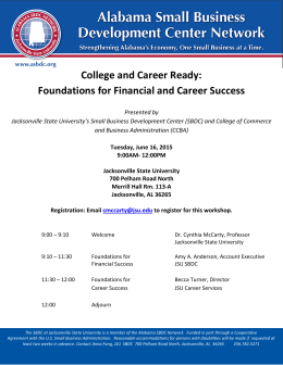 JSU College and Career Ready: Foundations for Financial and