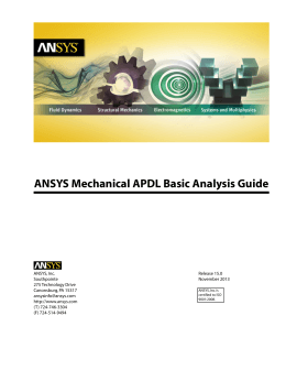 ANSYS Mechanical APDL Basic Analysis Guide
