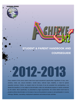 AchieveGuideBook - Colorado Springs School District 11