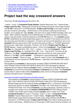 Project lead the way crossword answers