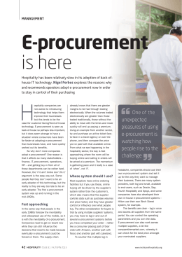 E-procurement is here