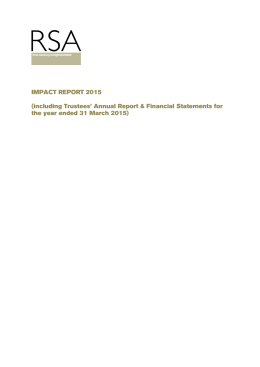 RSA Impact Report 2014-15
