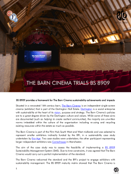 The Barn Cinema BS 8909 Case Study