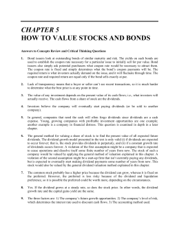 CHAPTER 5 HOW TO VALUE STOCKS AND BONDS