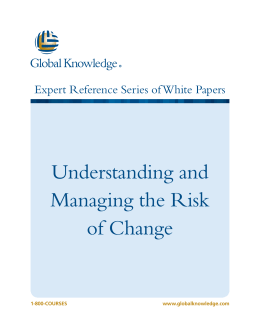 Understanding and Managing the Risk of Change
