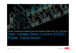 High Voltage Direct Current (HVDC) Power Transmission