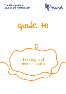 housing and mental health