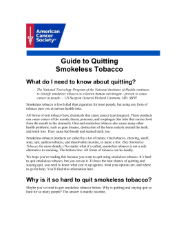 Guide to Quitting Smokeless Tobacco