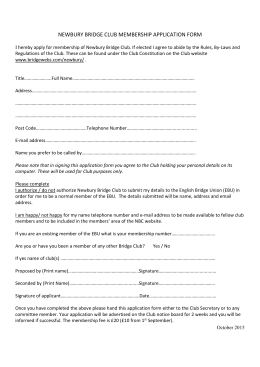 newbury bridge club membership application form