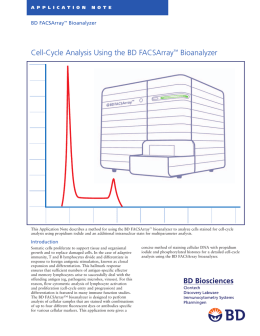 Cell-Cycle Analysis Using the BD FACSArray