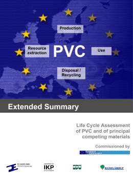 Extended Summary - Life Cycle Assessment (LCA) of PVC and of