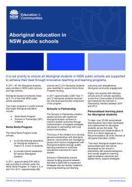 Aboriginal education in NSW public schools