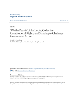 "We the People": John Locke, Collective Constitutional Rights, and