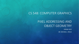 08 Pixel Addressing and Object Geometry