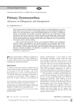 Primary Dysmenorrhea