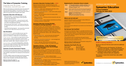 Symantec Education Course Schedule February to June 2012