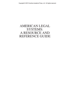 american legal systems: a resource and