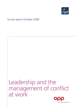 Leadership and the management of conflict at work