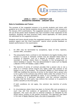 Jan 15 Contract Law