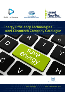 Energy Efficiency Technologies Israel Cleantech Company Catalogue