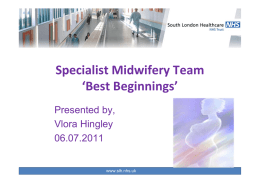 Specialist Midwifery Team `Best Beginnings`