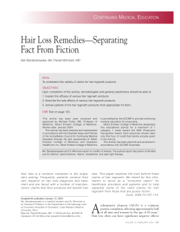 Hair Loss Remedies—Separating Fact From Fiction