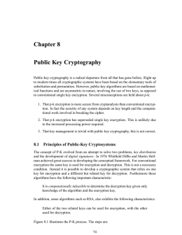 Chapter 8 Public Key Cryptography