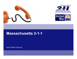 Massachusetts 2-1-1 - United Way of Tri