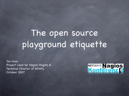 The open source playground etiquette