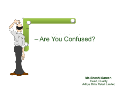 Are You Confused?