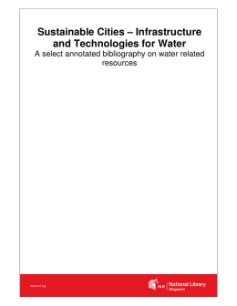 Sustainable Cities – Infrastructure and Technologies for Water