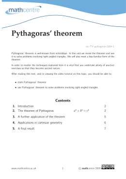 Pythagoras` theorem