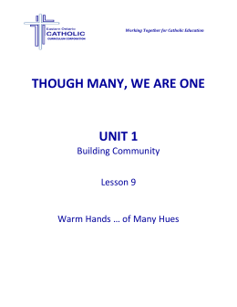 UNIT 1 - Eastern Ontario Catholic Curriculum Corporation