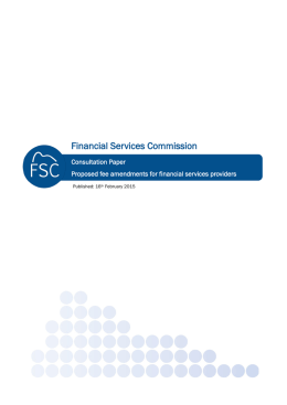 Consultation Paper - Financial Services Commission