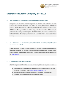 Enterprise Insurance Company plc - FAQs