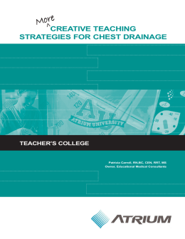 More Creative Teaching Strategies for Chest
