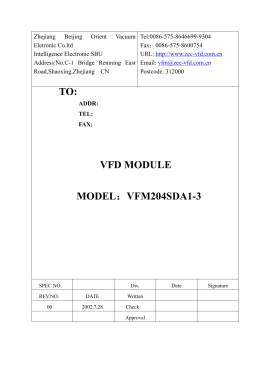 TO: VFD MODULE MODEL VFM204SDA1-3