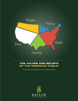 The Values and Beliefs of the American Public