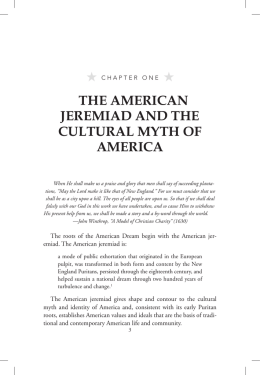 the american jeremiad and the cultural myth of america