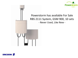 Powerstorm has available 10 units of RBS2111 GSM 900