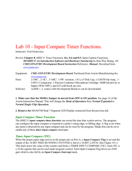 Lab 10 - Input Compare Timer Functions.
