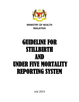 guideline for stillbirth and under five mortality reporting system