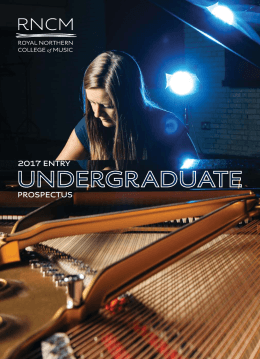 prospectus 2017 entry - Royal Northern College of Music